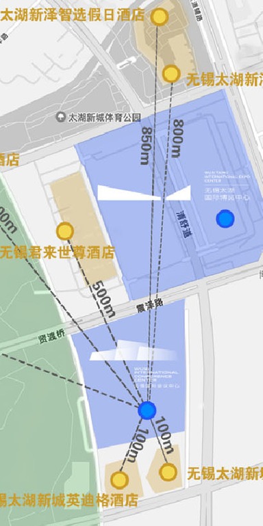 Hotel Access - within a 5-minute radius of hotels